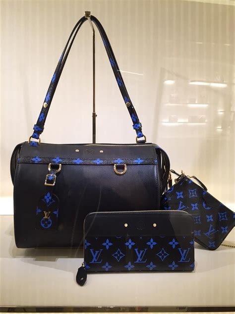 blue louis vuitton bag gold lock|louis vuitton blue bag monogram.